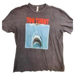 Lane Seven Gray Shark Too Turnt Gray T-shirt Size 3X